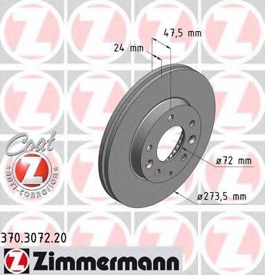 Тормозной диск ZIMMERMANN 370.3072.20