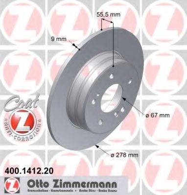 Тормозной диск ZIMMERMANN 400.1412.20