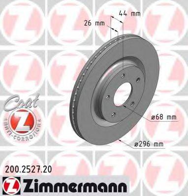 гальмівний диск ZIMMERMANN 200.2527.20