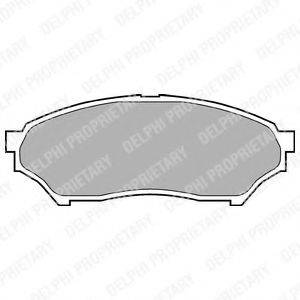 Комплект тормозных колодок, дисковый тормоз DELPHI LP1448