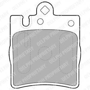 Комплект тормозных колодок, дисковый тормоз DELPHI LP1618
