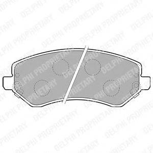 Комплект тормозных колодок, дисковый тормоз DELPHI LP1773