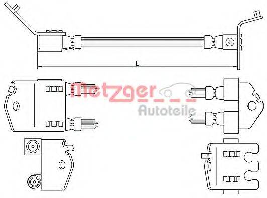 METZGER 4112547 Гальмівний шланг