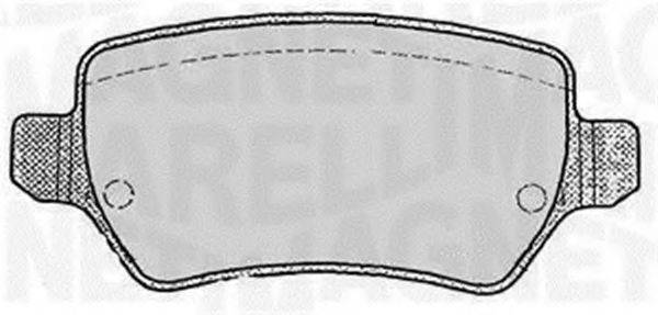 Комплект гальмівних колодок, дискове гальмо MAGNETI MARELLI 363916060358